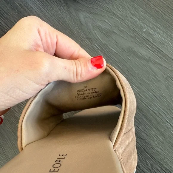 Free People Leather Platform Slides size 38 - Picture 7 of 7